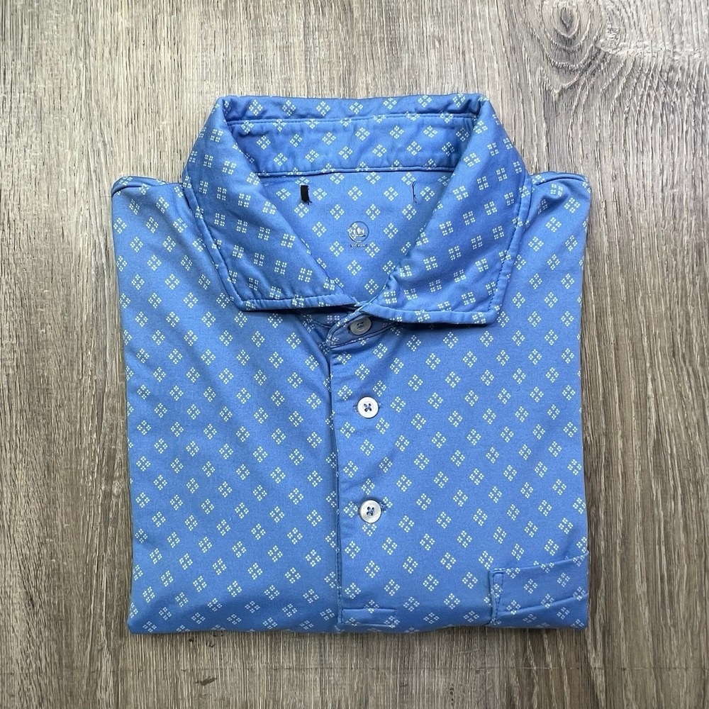 RLX Ralph Lauren Golf Polo Shirt Men's Sz XL Blue US Open Pebble Beach
